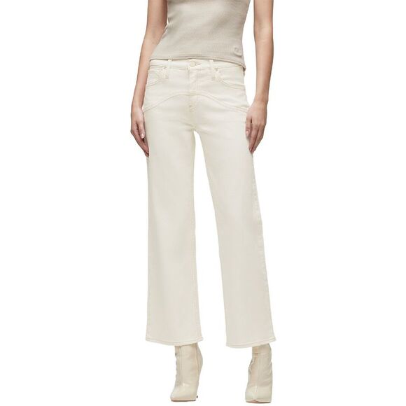 HUDSON Jeans Denim - Hudson Jeans Womens Rosie Ecru Wide Leg Jean